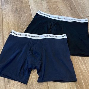 True Religion XL Fly Front Cotton/Spandex Boxer Brief (2 Single Pairs No Box)